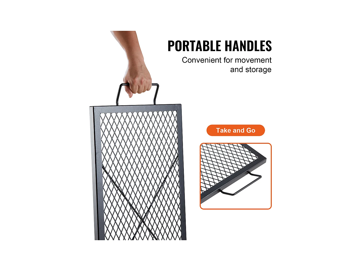 Kochrost SucceBuy für Außenkamin X-Marks von 81CM, Kochrost aus Robustem Edelstahl