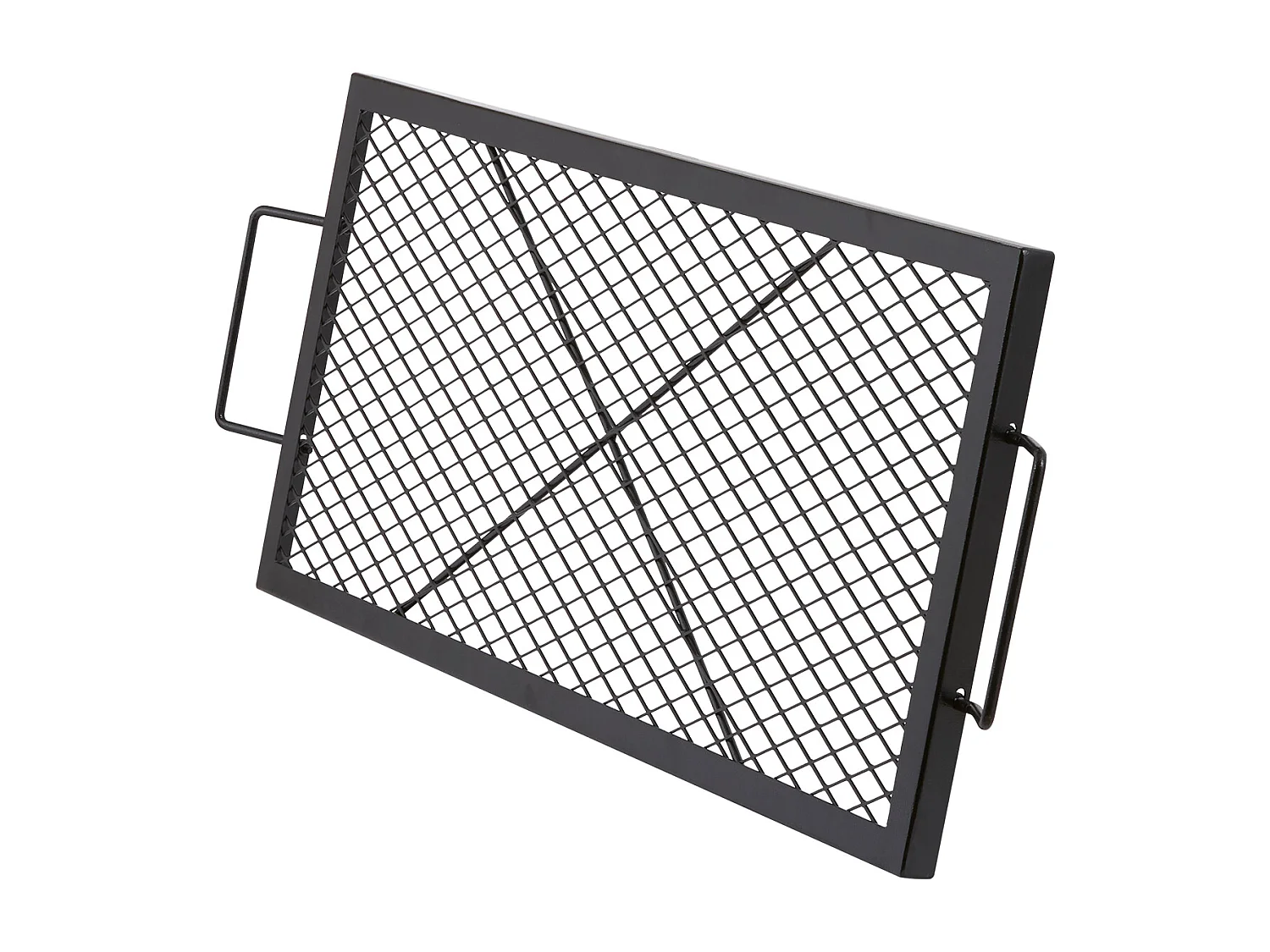 Grille de Cuisson SucceBuy pour Foyer Extérieur X-Marks de 81CM, Grille de Cuisson en Acier Robuste