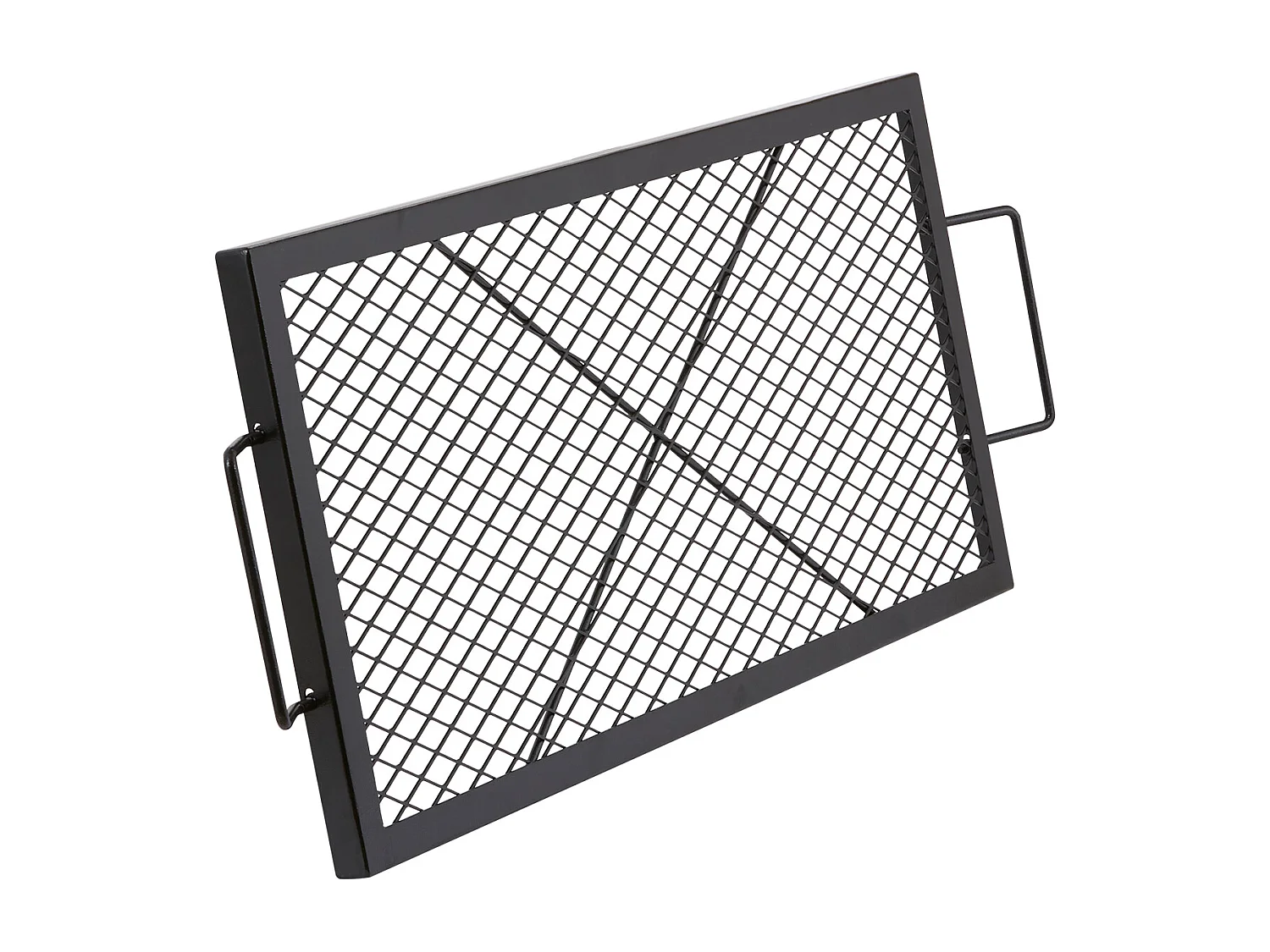 Grille de Cuisson SucceBuy pour Foyer Extérieur X-Marks de 81CM, Grille de Cuisson en Acier Robuste