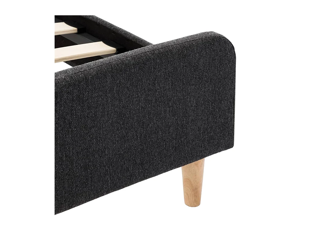 Cadre de lit Gris foncé Jute 120 x 200 cm