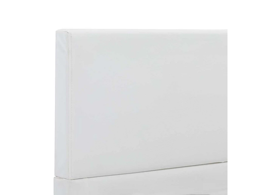 Estrutura de cama 100x200 cm couro artificial branco