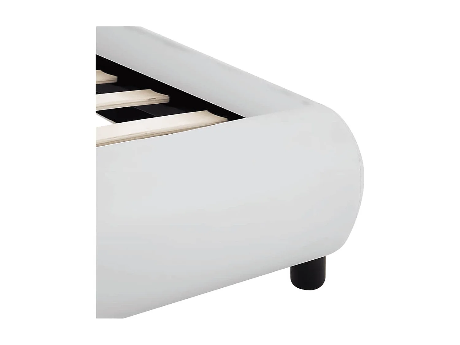 Cadre de lit avec LED sans matelas blanc 180x200 cm