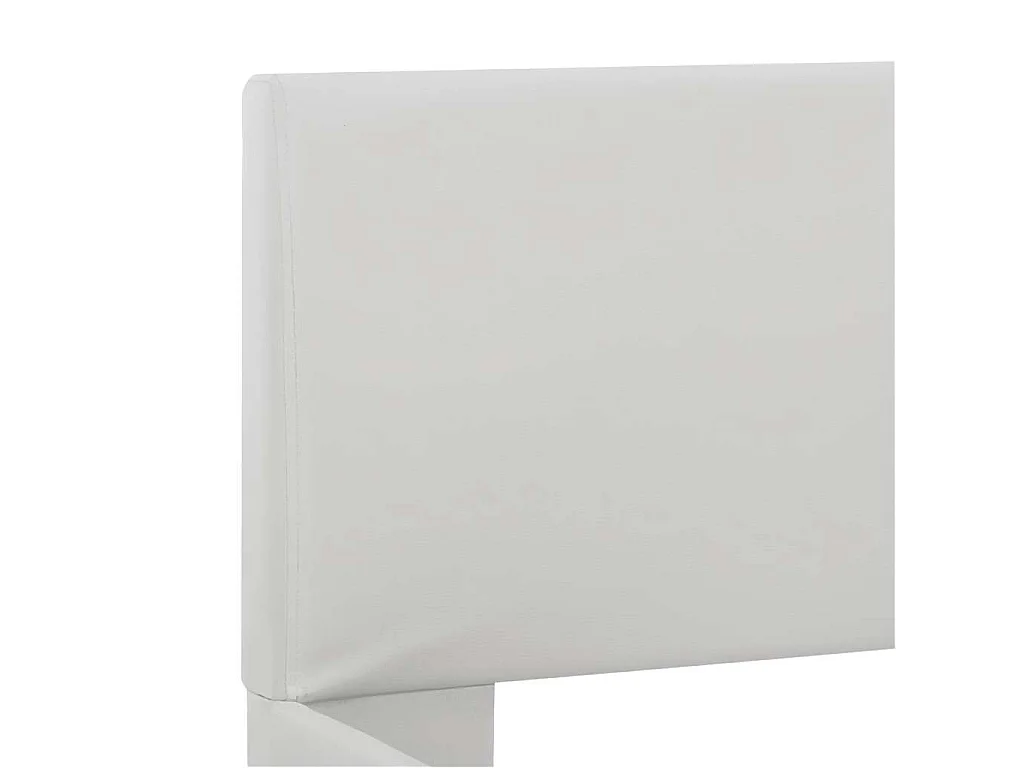 Cadre de lit avec LED sans matelas blanc 180x200 cm