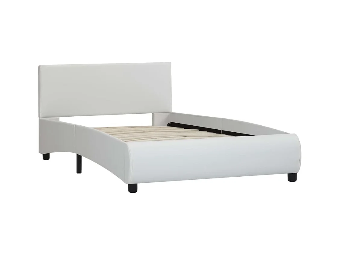 Giroletto con LED senza Materasso Bianco in Similpelle 90x200cm