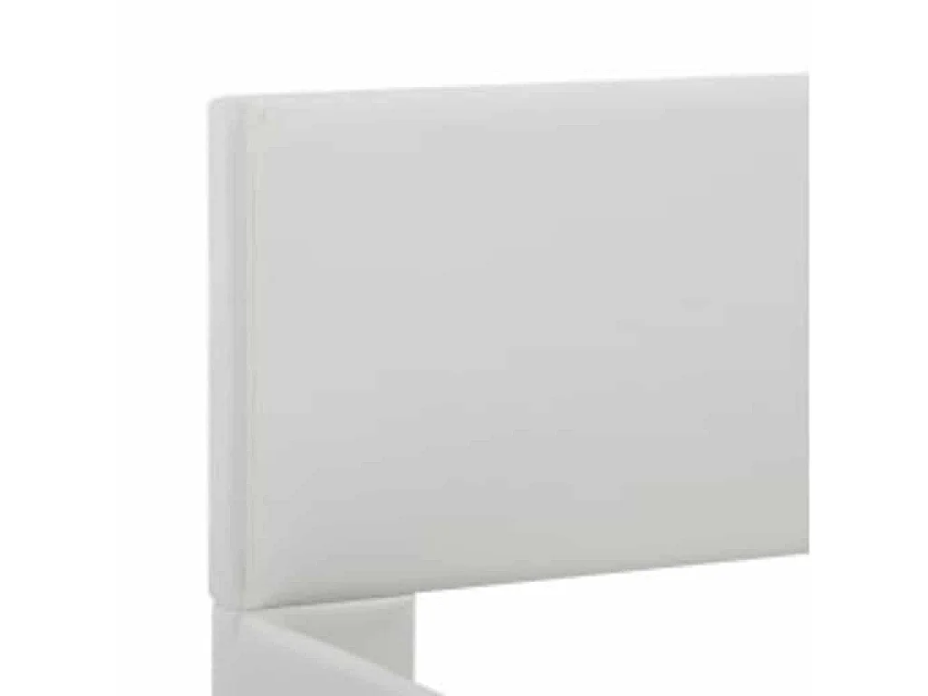 Cadre de lit avec LED sans matelas blanc similicuir 90x200 cm