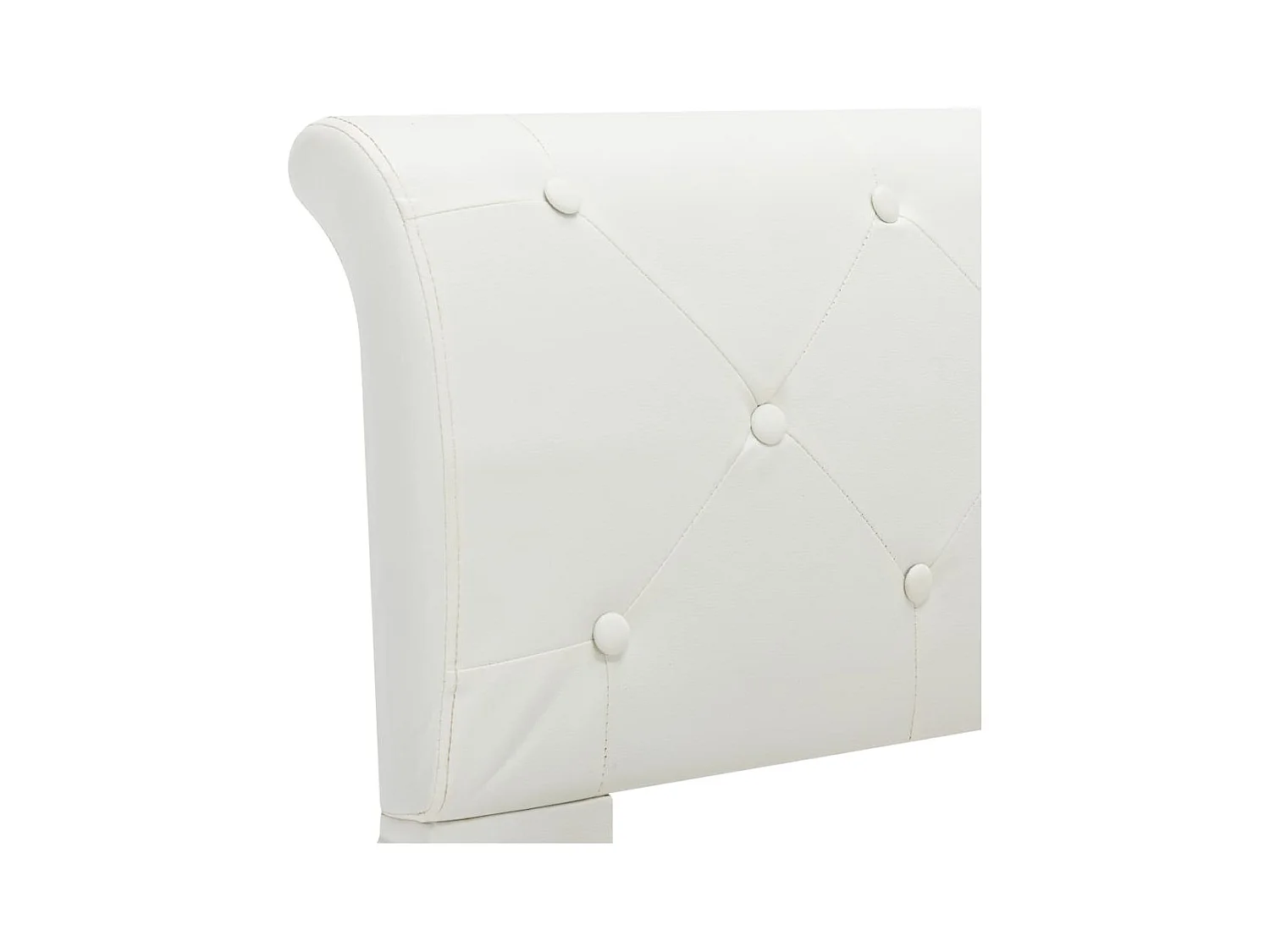 Cadre de lit sans matelas blanc similicuir 160x200 cm