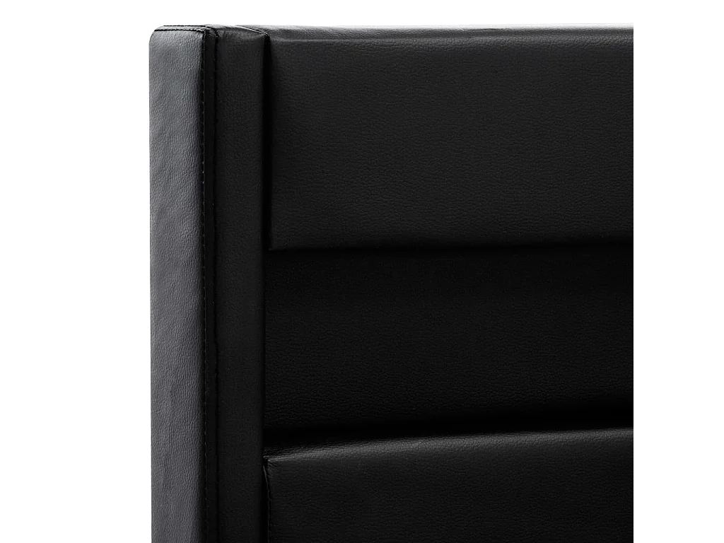 Cadre de lit avec LED Noir Similicuir 100 x 200 cm