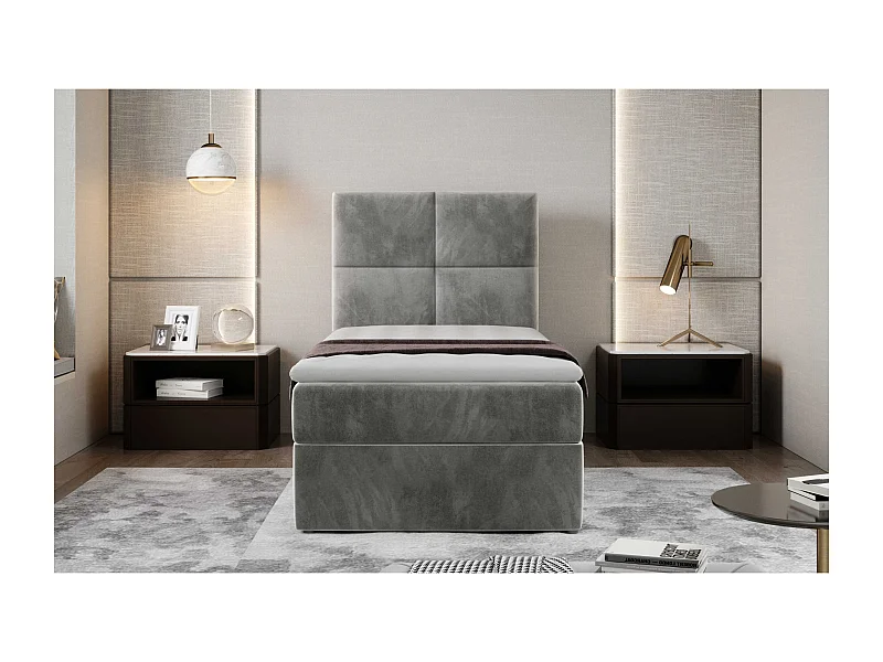 Boxspringbett  Marela (90x200)/Matratze inklusive/grau