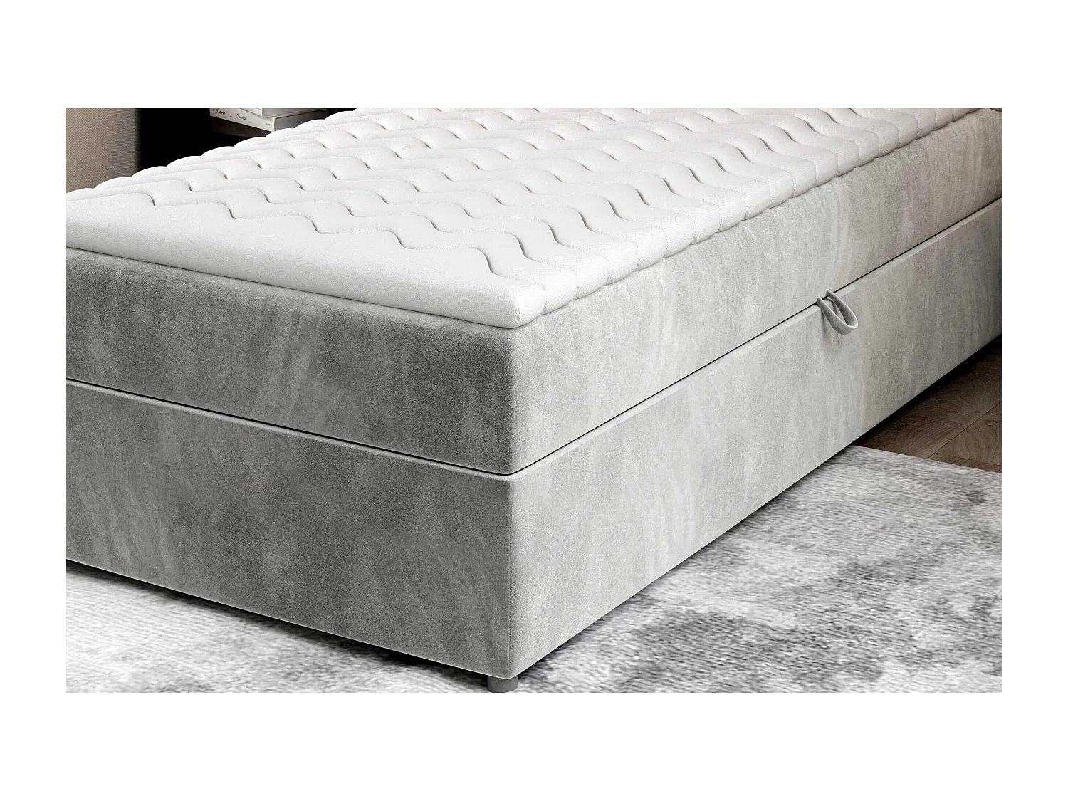 Boxspringbett  Marela (90x200)/Matratze inklusive/grau