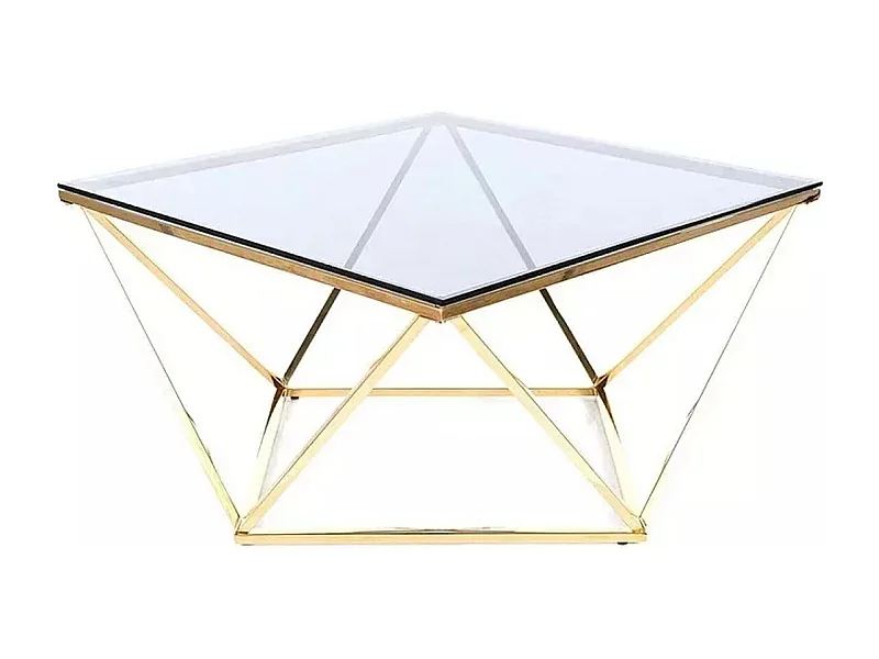 Tavolino Silver G/Vetro/metallo/Oro