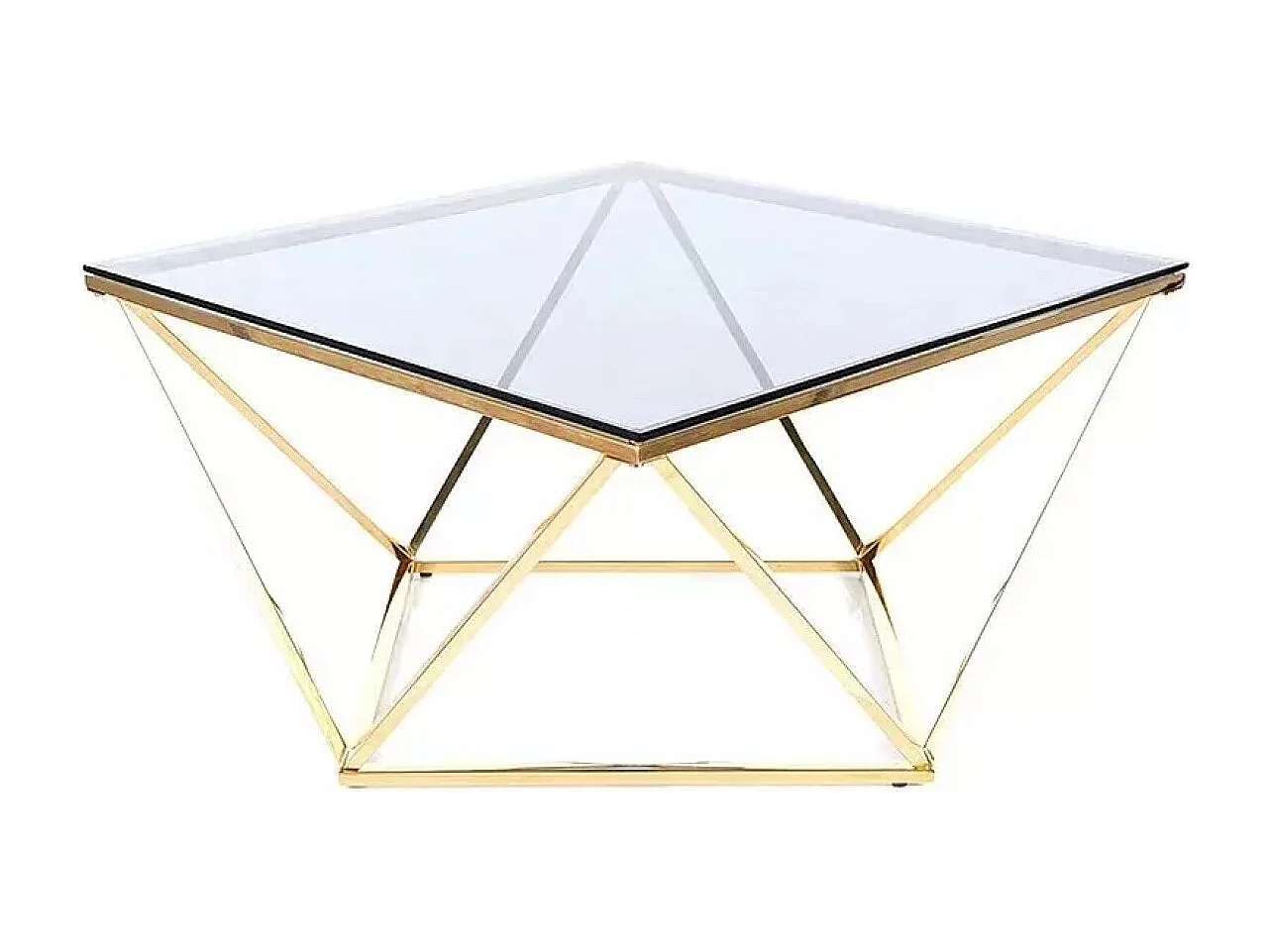 Tavolino Silver G/Vetro/metallo/Oro