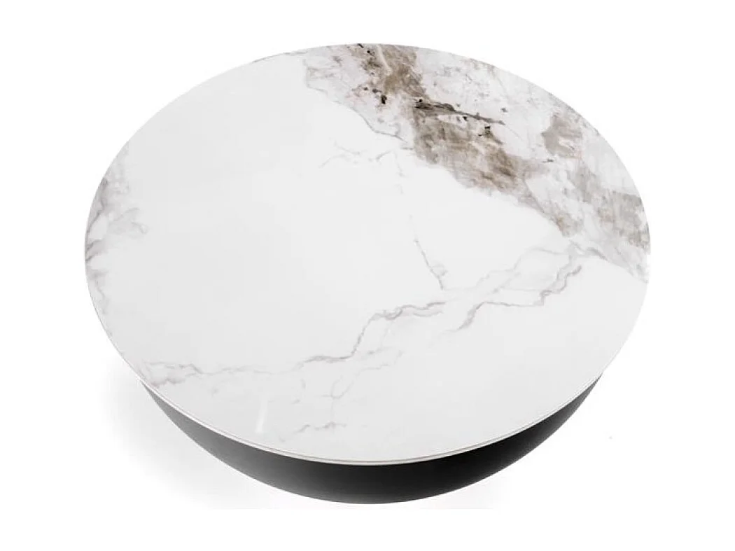 Table d'appoint Sessel XL/Céramique/Métal précieux/Acier/Noir&Or