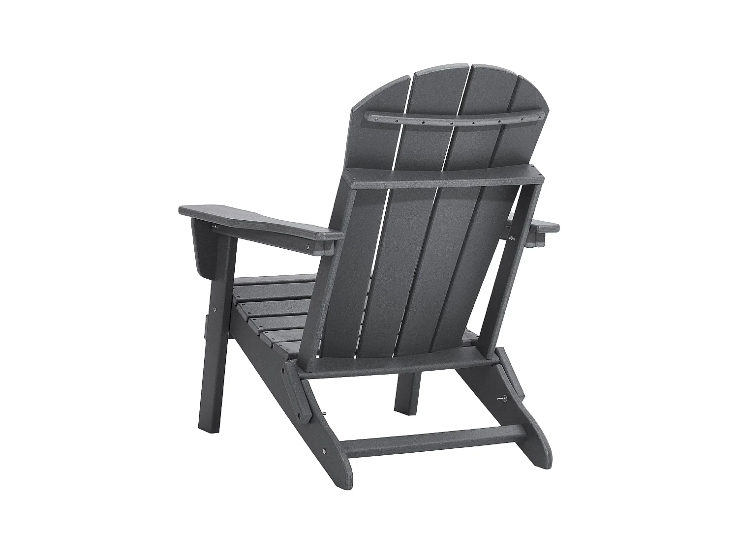 Fauteuil de Jardin, SucceBuy Ensemble de Chaise Adirondack de 2, Plastique Pliant Tout Temps, Foyer, Gris