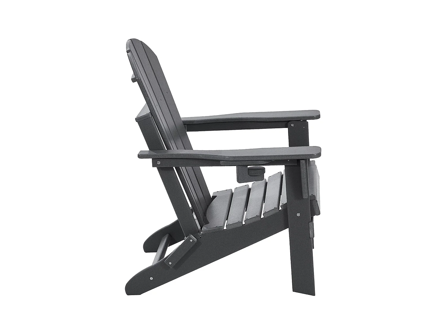 Fauteuil de Jardin, SucceBuy Ensemble de Chaise Adirondack de 2, Plastique Pliant Tout Temps, Foyer, Gris