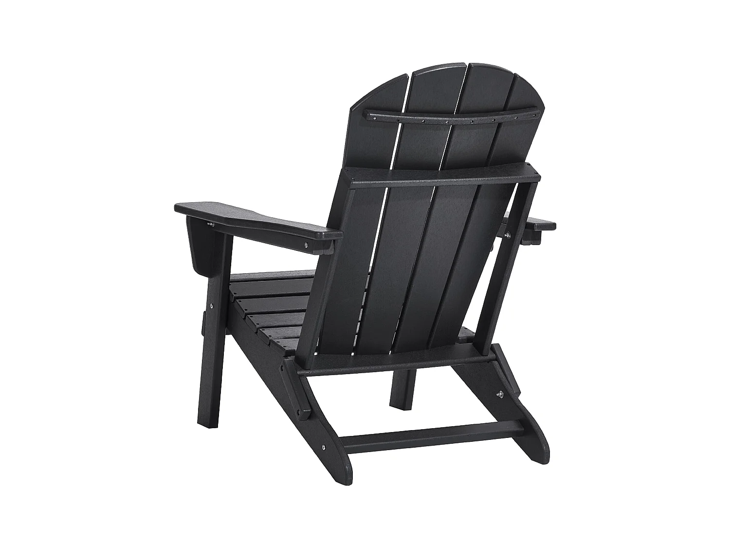 Sedia da Giardino, SucceBuy Set di 2 Sedie Adirondack, Pieghevoli, in Plastica, per Tutte le Stagioni, Braciere, Nere