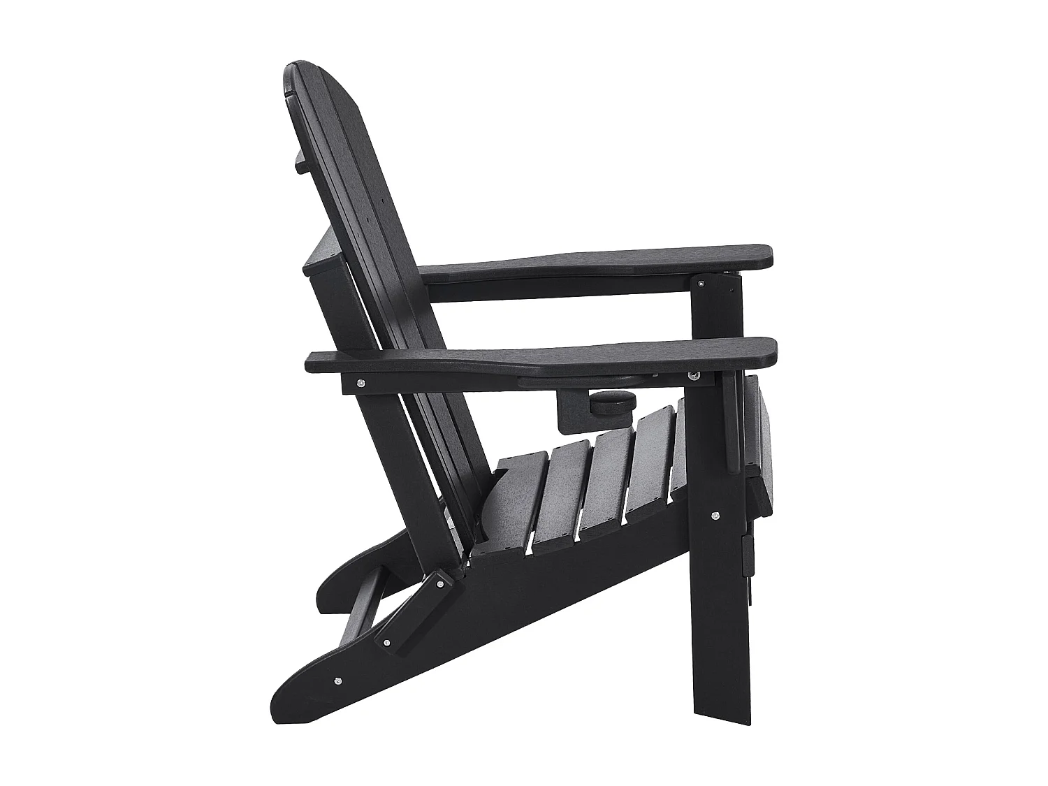 Fauteuil de Jardin, SucceBuy Ensemble de Chaise Adirondack de 2, Plastique Pliant Tout Temps, Foyer, Noir