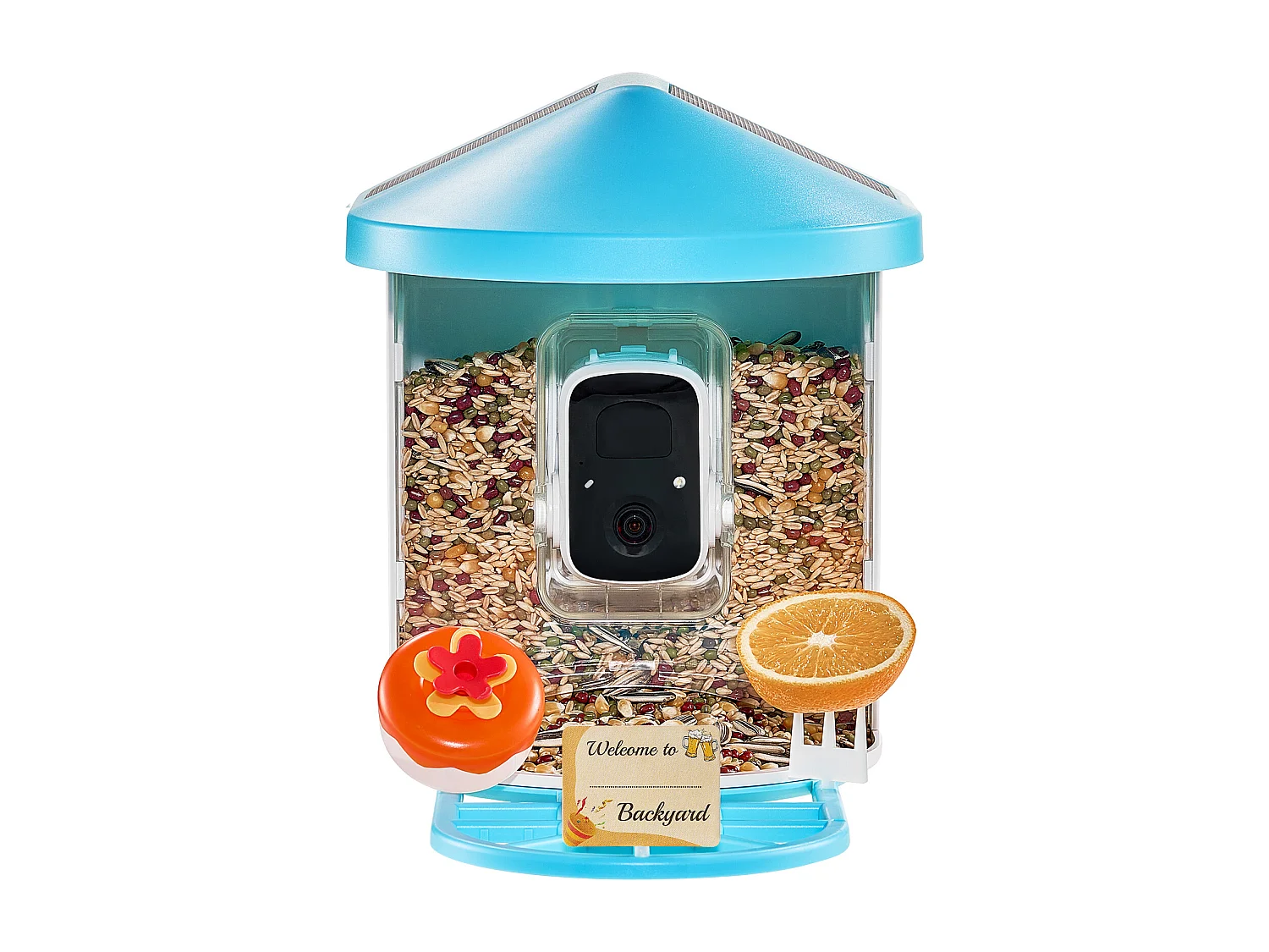 Mangiatore per Uccelli Intelligente SucceBuy con Telecamera, 2K HD, Specie IA, Alimentato dalla Energia Solare