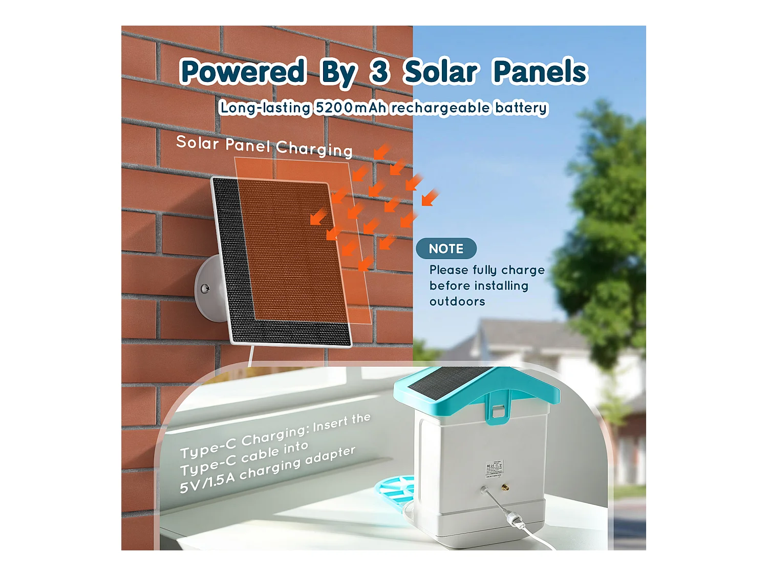 Mangeoire à Oiseaux Intelligente SucceBuy avec Caméra, 2K HD, Espèces IA,, Alimentée par L'énergie Solaire