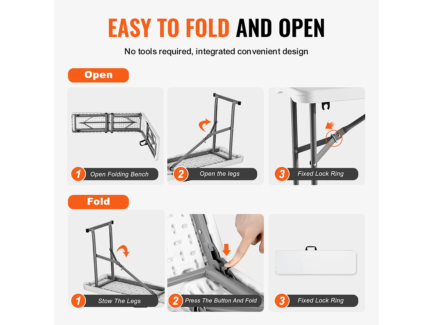 Banc de Sport SucceBuy 1,8 m, Lot de 2, Siège Extérieur Portable pour Pique-nique et Camping