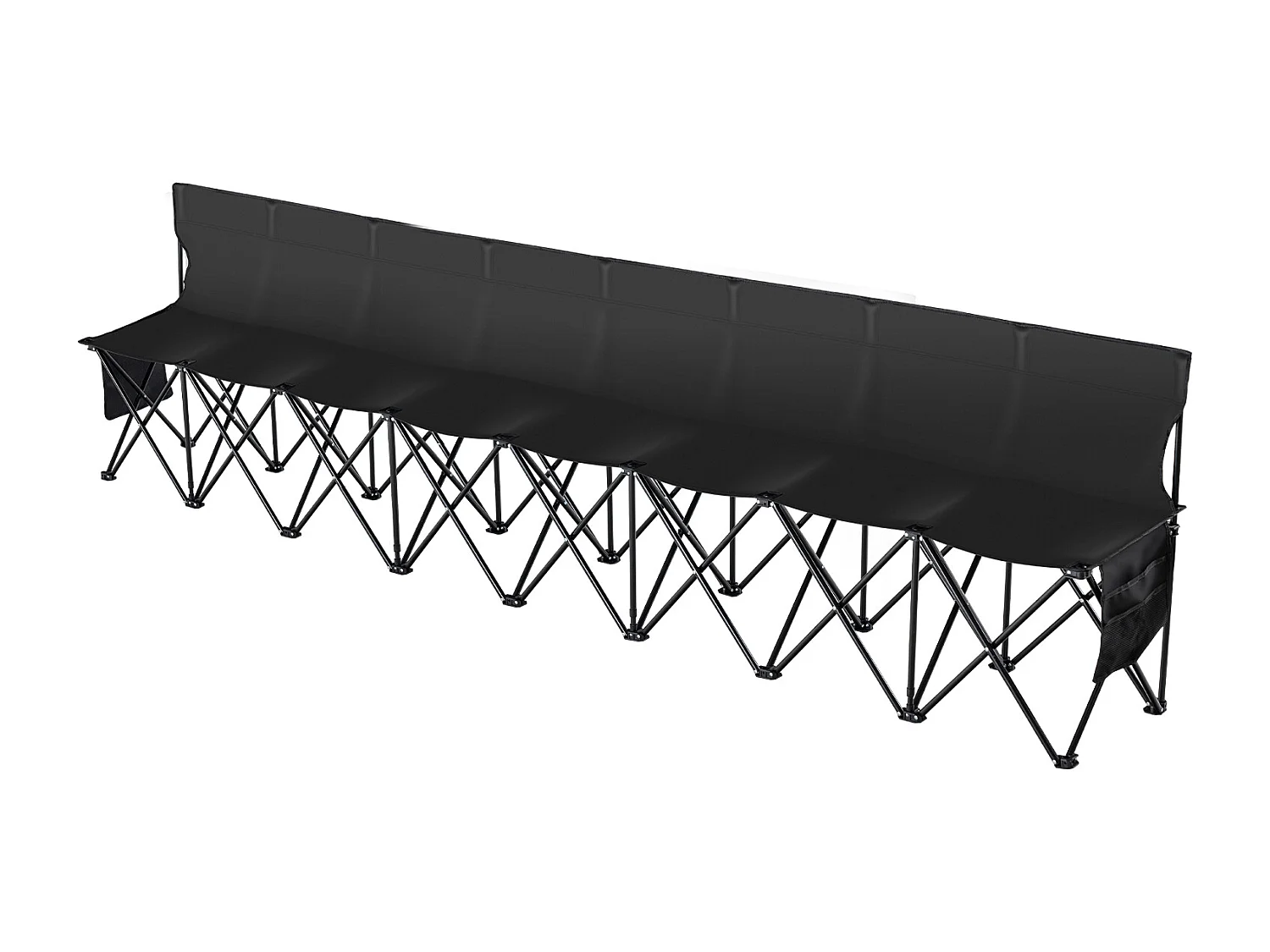 Banc de Sport SucceBuy 8 Places, Banc Pliant Portable en Plein Air avec Sac de Transport