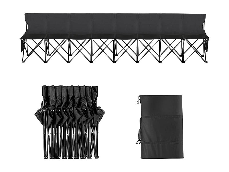 Banc de Sport SucceBuy 8 Places, Banc Pliant Portable en Plein Air avec Sac de Transport