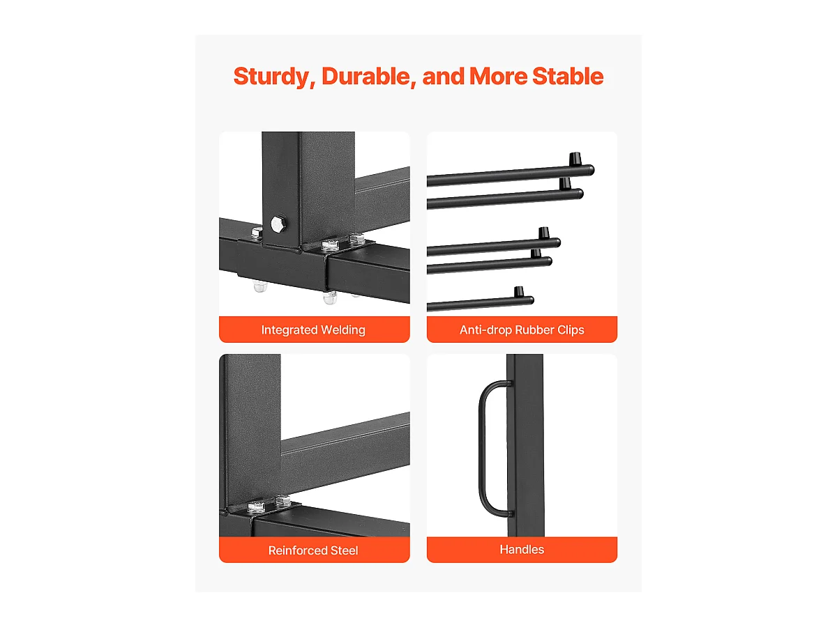 Chariot de Service SucceBuy, Support de Chaise Pliant, Capacité de 181 kg, pour 42 Chaises et 12 Tables avec Roulettes, Noir