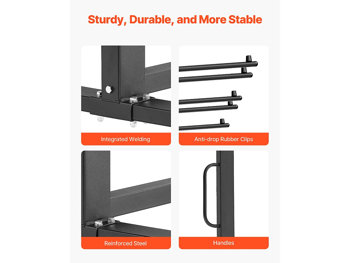 Chariot de Service SucceBuy, Support de Chaise Pliant, Capacité de 181 kg, pour 42 Chaises et 12 Tables avec Roulettes, Noir