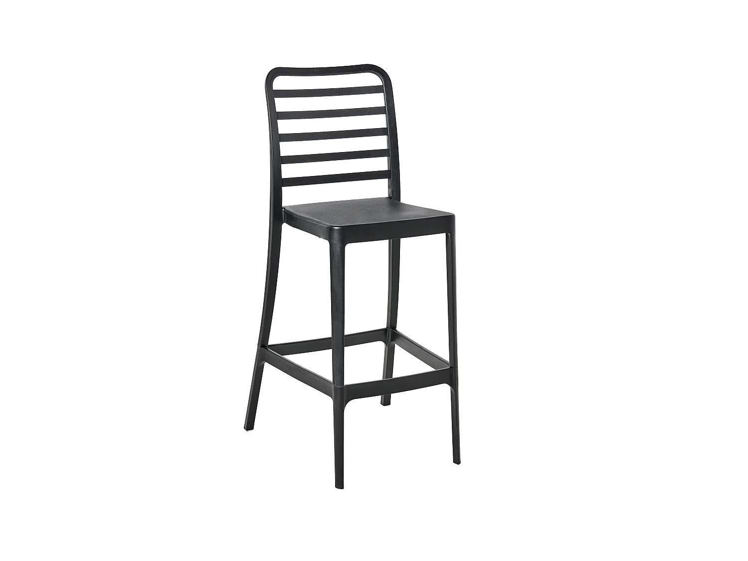 Zestaw 4 krzeseł barowych SECEDA Materiał syntetyczny Czarny