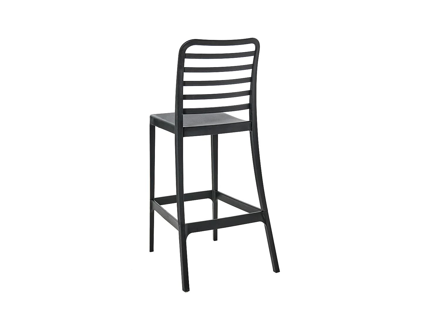 Zestaw 4 krzeseł barowych SECEDA Materiał syntetyczny Czarny