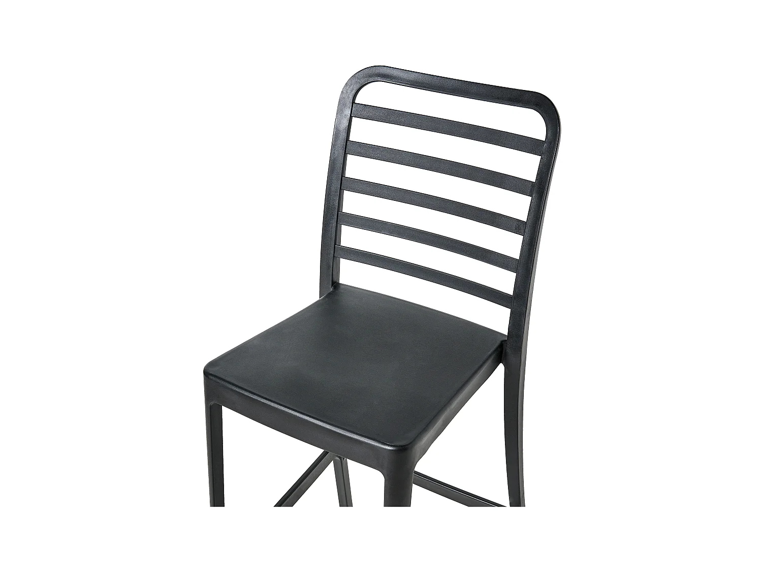 Zestaw 4 krzeseł barowych SECEDA Materiał syntetyczny Czarny