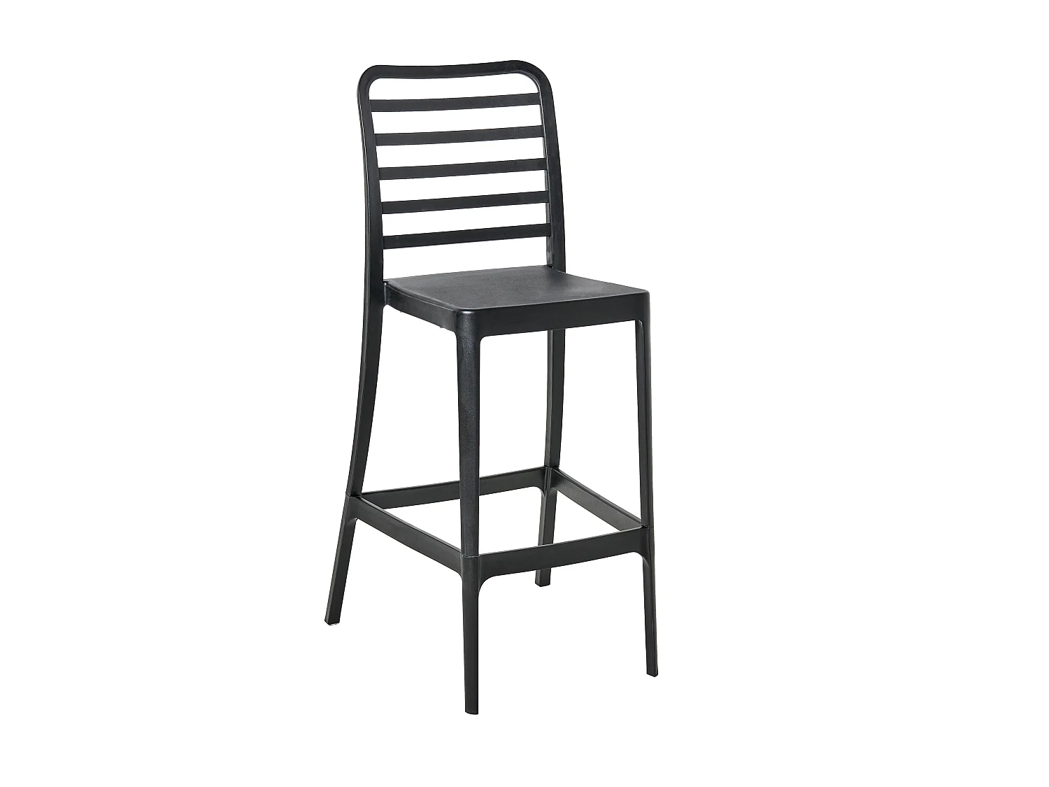 Lot de 4 chaises de bar SECEDA Matière synthétique 2 en 1 Noir