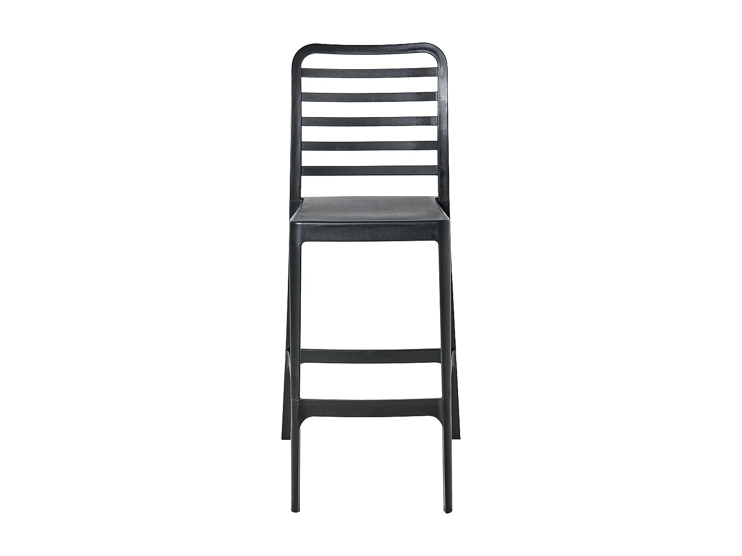 Lot de 4 chaises de bar SECEDA Matière synthétique 2 en 1 Noir