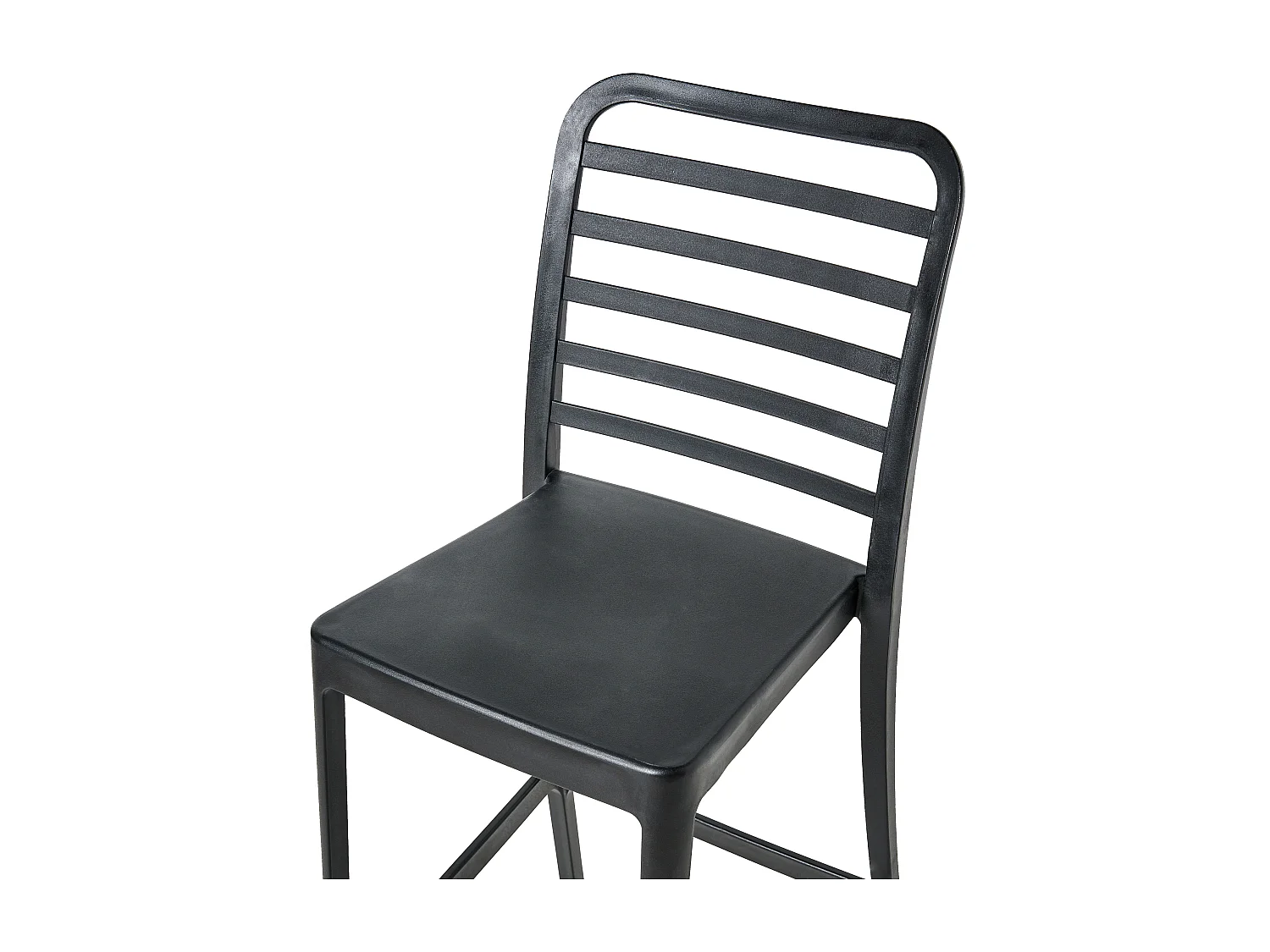 Lot de 4 chaises de bar SECEDA Matière synthétique 2 en 1 Noir