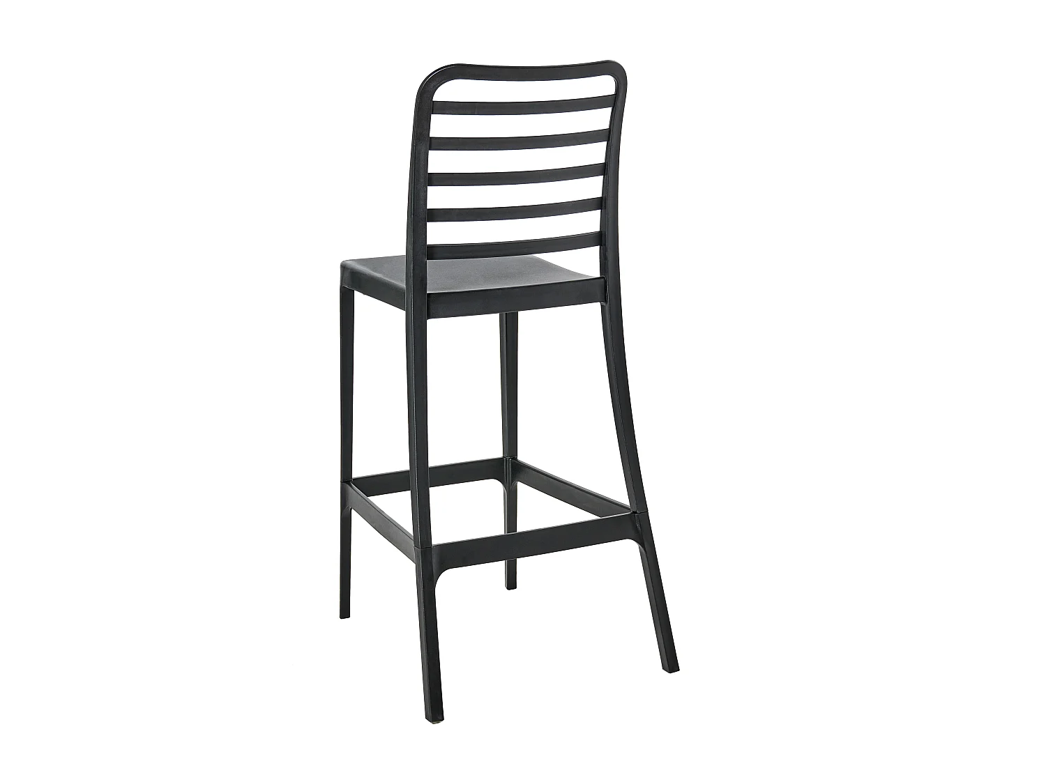 Conjunto de 4 bancos de bar SECEDA Material sintético Preto