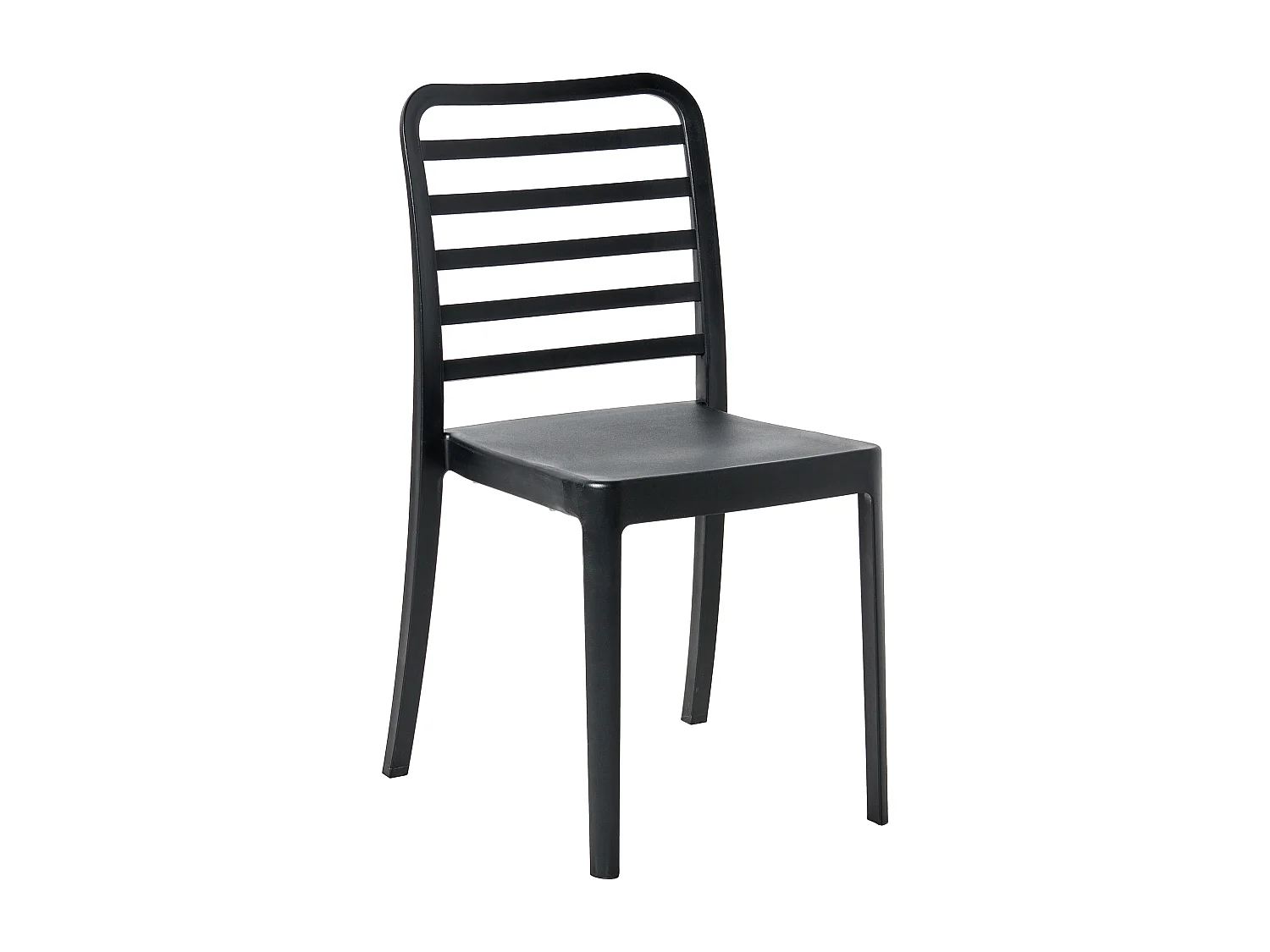 Conjunto de 4 bancos de bar SECEDA Material sintético Preto