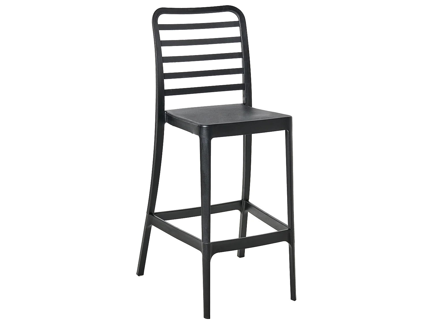 Lot de 4 chaises de bar SECEDA 2 en 1 Matière synthétique Noir