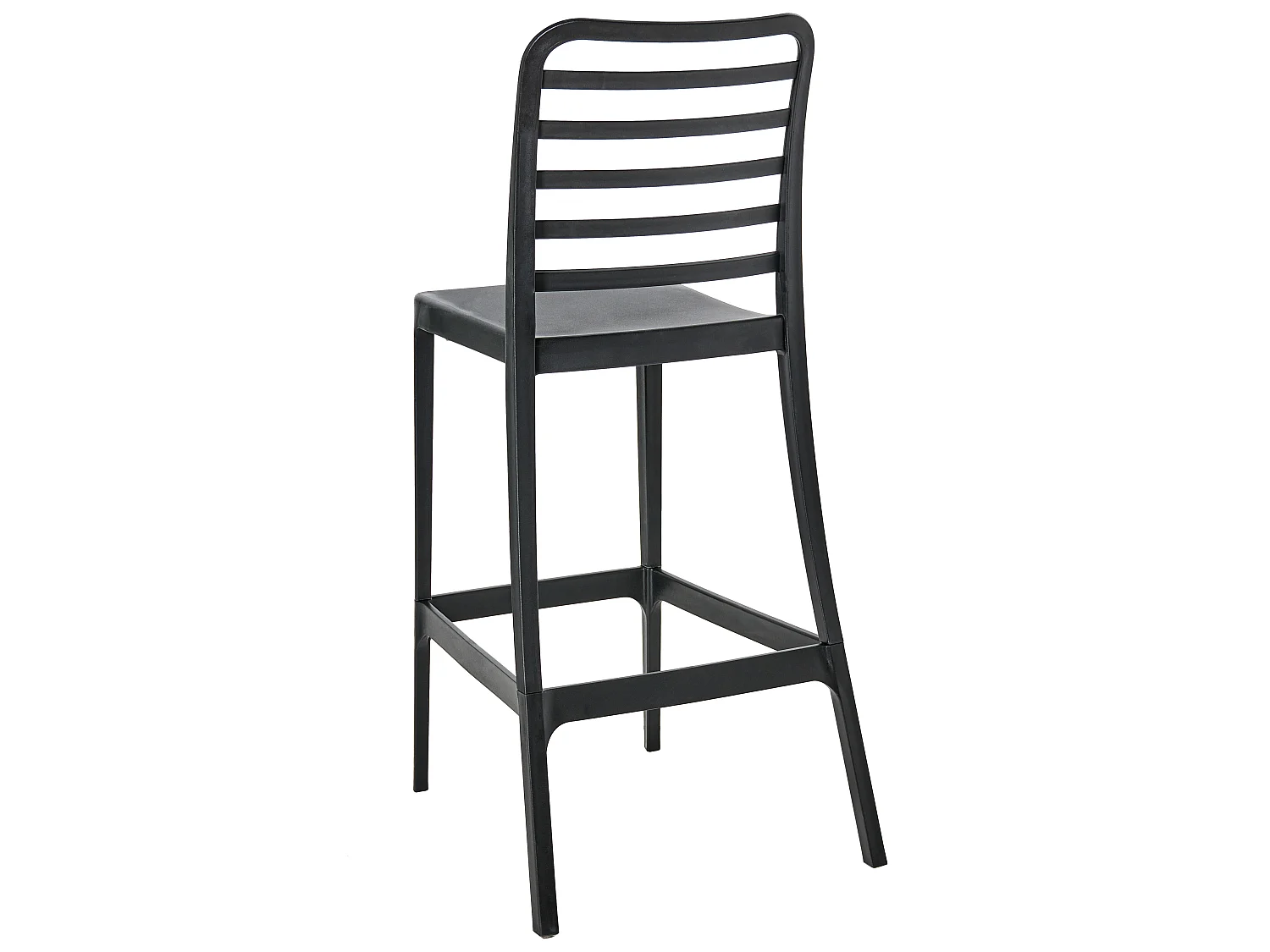 Lot de 4 chaises de bar SECEDA 2 en 1 Matière synthétique Noir