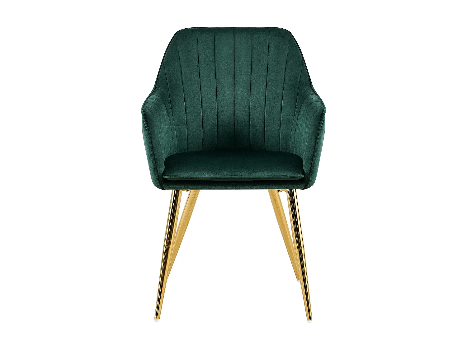 chaises avec accoudoirs - Métal & Or - Vert - Cheryl