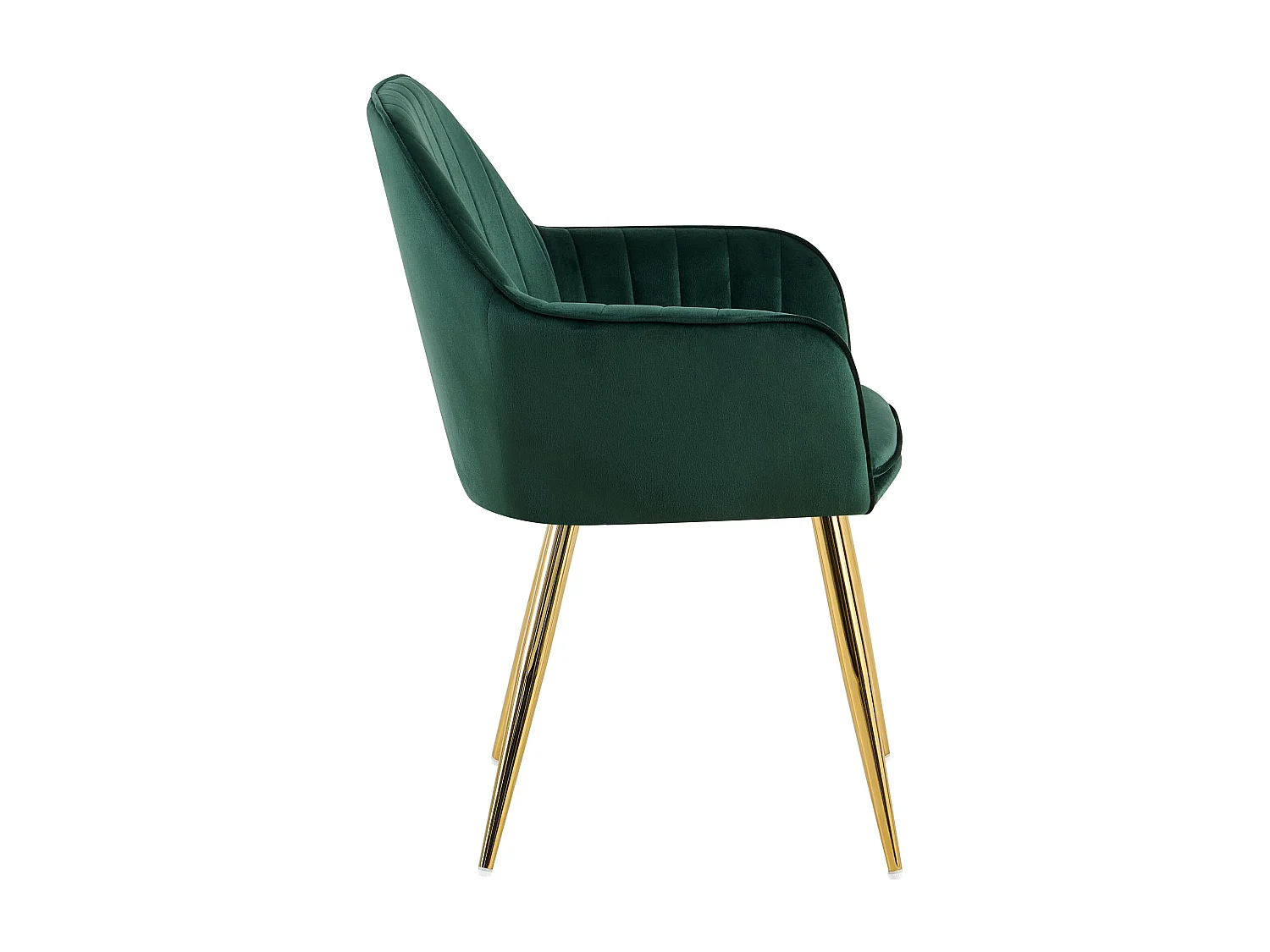 chaises avec accoudoirs - Métal & Or - Vert - Cheryl