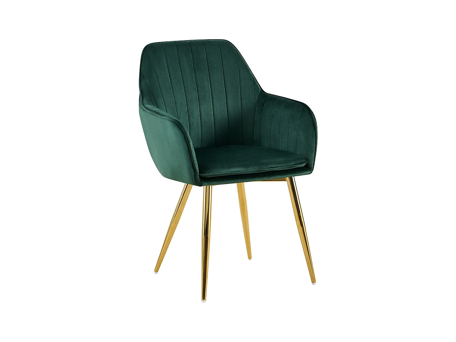 chaises avec accoudoirs - Métal & Or - Vert - Cheryl