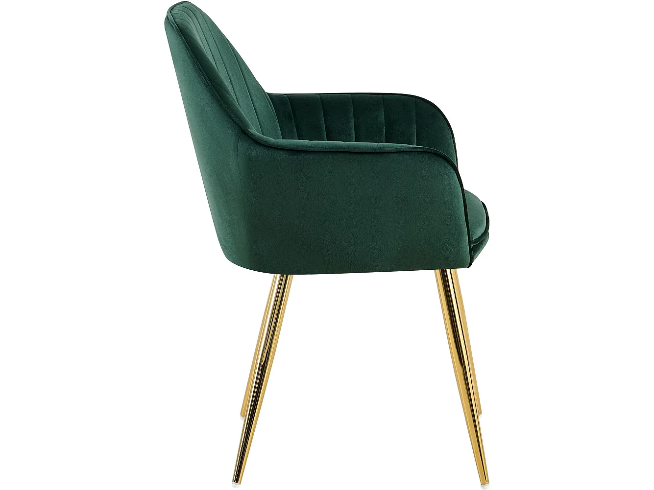 chaises avec accoudoirs - Velours & Or - Vert - Cheryl