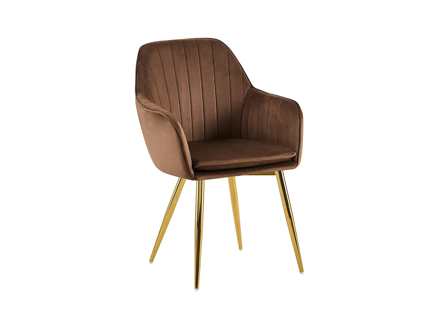 chaises avec accoudoirs - Métal & Or - Marron - Cheryl