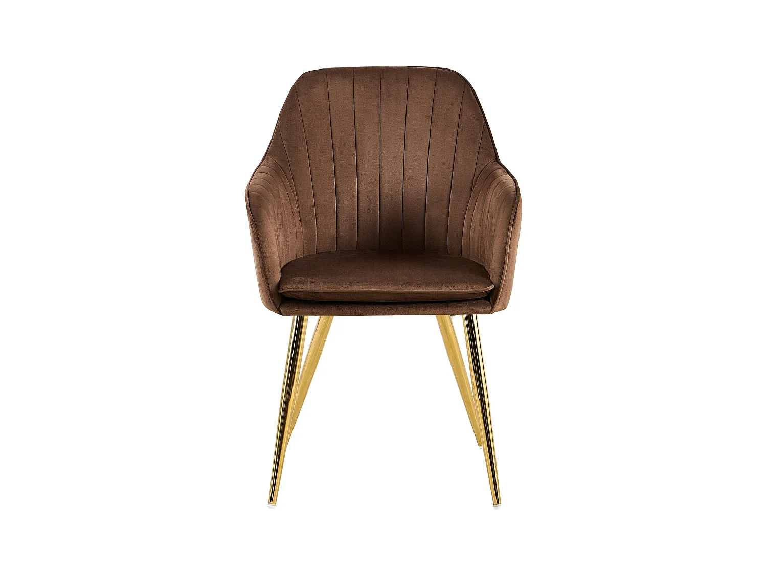 chaises avec accoudoirs - Métal & Or - Marron - Cheryl