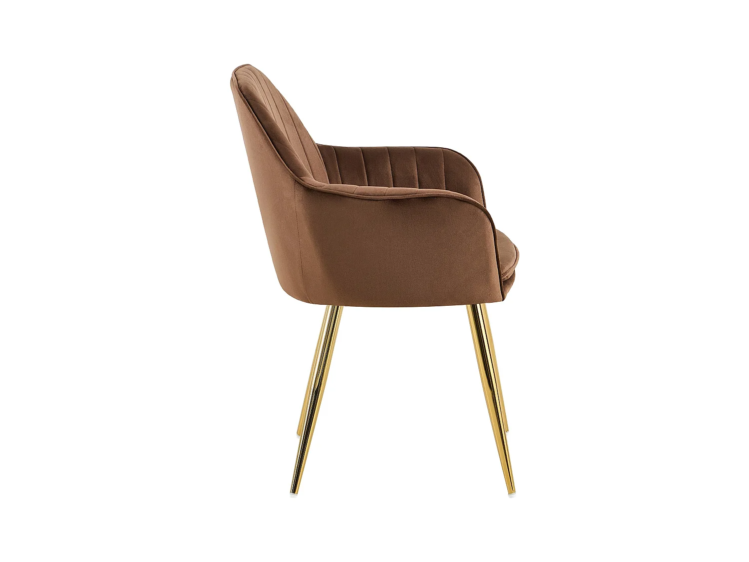 chaises avec accoudoirs - Métal & Or - Marron - Cheryl