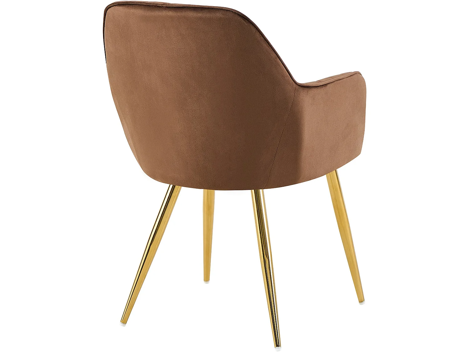 chaises avec accoudoirs - Velours & Or - Marron - Cheryl