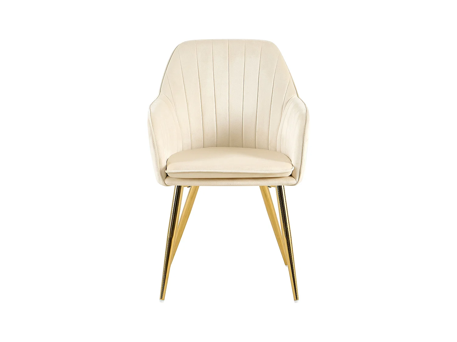 chaises avec accoudoirs - Métal & Or - Crème - Cheryl