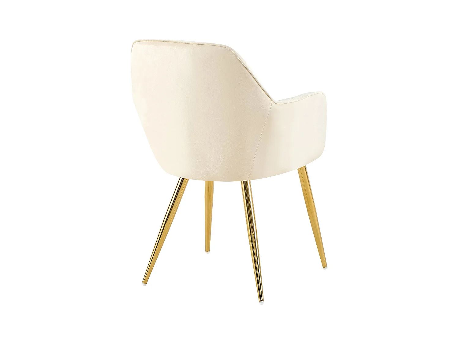 chaises avec accoudoirs - Métal & Or - Crème - Cheryl