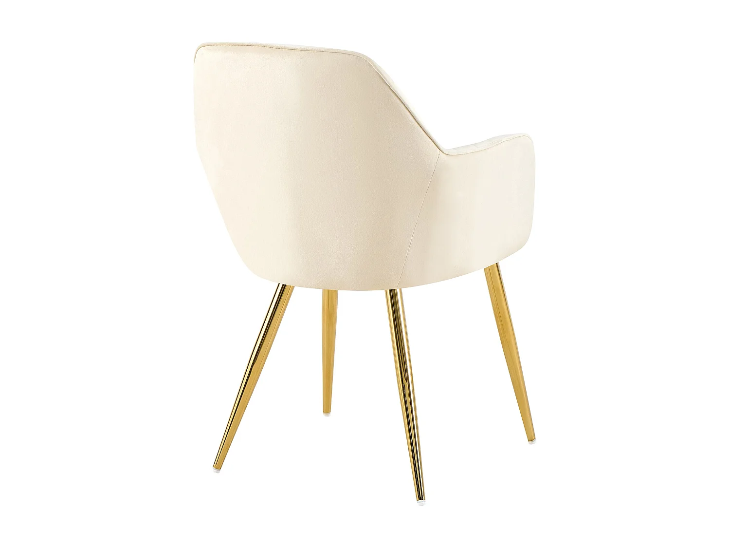 chaises avec accoudoirs - Velours & Or - Crème - Cheryl