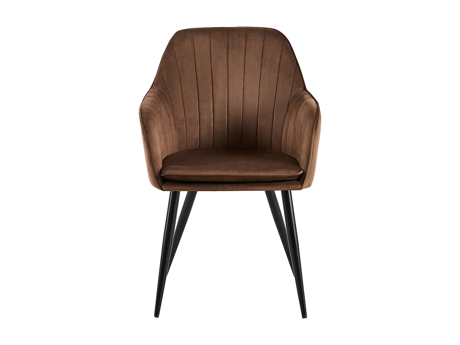 chaises avec accoudoirs - Métal & Noir - Marron - Cheryl