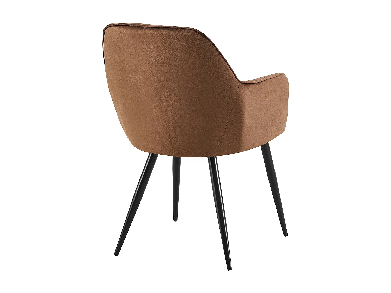 chaises avec accoudoirs - Métal & Noir - Marron - Cheryl